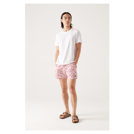 Avva Men's Brick Printed Beach Shorts