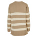 Ladies Striped Knit Crew Sweater