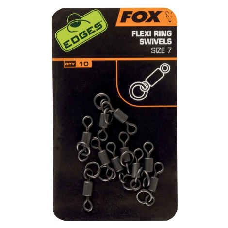 Fox Obratlíky s kroužkem Edges Flexi Ring Swivel - vel. 10