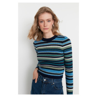 Trendyol Navy Blue Crop Knitwear Sweater