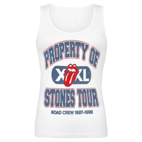 The Rolling Stones Proberty Of Stones Tour Dámský top bílá
