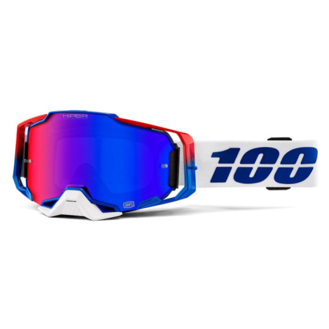 100% Brýle 100% ARMEGA Goggle Genesis - Hiper Blue/Red Mirror Lens