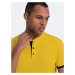 Ombre Clothing Pohodlná trendy žlutá polokošile V9 TSCT-0156