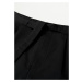 MANGO Kalhoty se sklady v pase černá