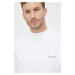 Tričko s dlouhým rukávem Calvin Klein bílá barva
