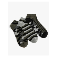 Koton Camouflage Patterned 3-Pack Bootie Sock Set