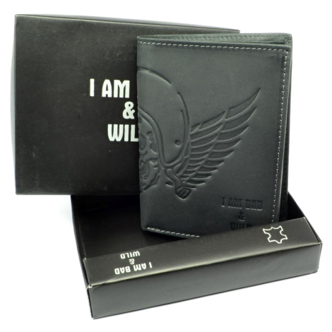 Černá pánská kožená peněženka Always Wild N4L-BC se štírem na upínku |  Modio.cz