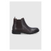 Kožené kotníkové boty Polo Ralph Lauren TALAN CHELSEA pánské, hnědá barva