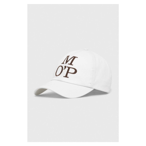 Bavlněná baseballová čepice Marc O'Polo bílá barva