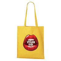 DOBRÝ TRIKO Bavlněná taška s potiskem Vegan BABE Barva: Žlutá