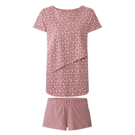 esmara® Dámské pyžamo na kojení BIO (světle růžová)