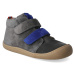 Barefoot kotníková obuv Koel - Plus velour carbon/royal