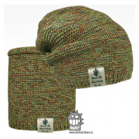 Čepice pletená a nákrčník Dráče - Colors set 34, zelená melír Barva: Zelená