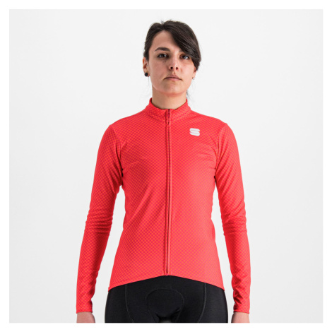 SPORTFUL Cyklistický dres s dlouhým rukávem zimní - CHECKMATE THERMAL - červená