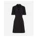 Šaty karl lagerfeld wrap dress black