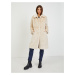 Béžový dámský zimní kabát z umělé kožešiny Guess Angelica - Dámské