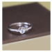 Klenoty Amber Luxusní stříbrný prsten měsíční kámen a topaz Moon