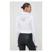 Bavlněná mikina Versace Jeans Couture dámská, bílá barva, s kapucí, potiskem, 76HAIG05 CF01G