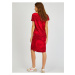 Červené dámské vzorované šaty SAM73 Corvus