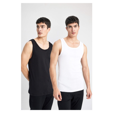 DEFACTO Slim Fit Ribbed 2 Piece Undershirts