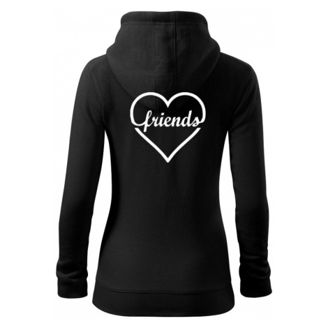 Friends (párové triko) - Dámská mikina trendy zipper s kapucí