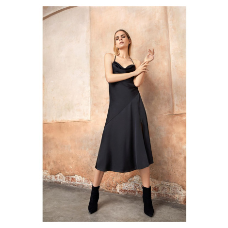 Firetrap Blackseal Cowl Neck Midi Dress