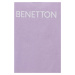 Dětské bavlněné tričko United Colors of Benetton fialová barva
