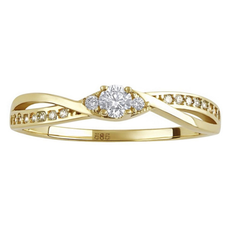 Zlatý prsten Ellen s Brilliance Zirconia - Y Silvego