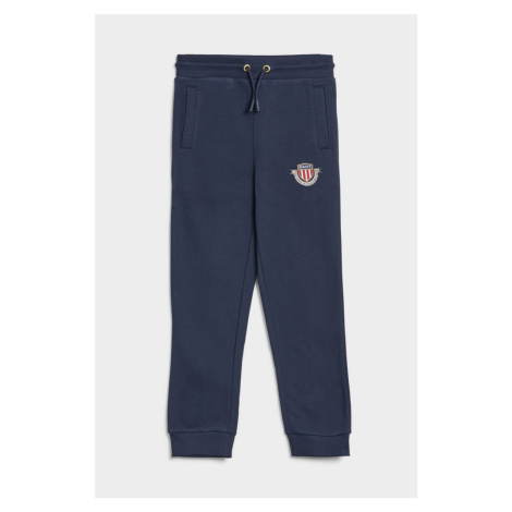 TEPLÁKY GANT D1. BANNER SHIELD SWEAT PANTS modrá