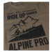 Alpine Pro Zebaro Pánské triko s krátkým rukávem MTSA862 sepia tint