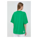 Bavlněné tričko Karl Lagerfeld x Darcel Disappoints zelená barva