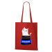 DOBRÝ TRIKO Bavlněná taška s kočkou ANTIDEPRESIVA Barva: Červená