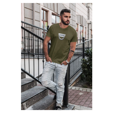 Pánské tričko s logem auta Dacia Barva: Khaki