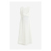 H & M - MAMA Saténové šaty - bílá