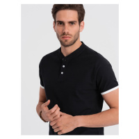 Černé pánské polo tričko Ombre Clothing