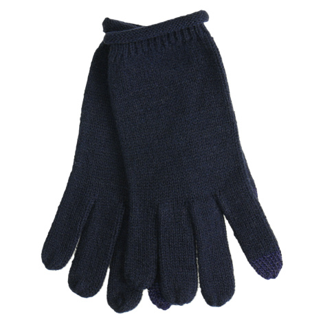 Tmavě modré dámské pletené rukavice