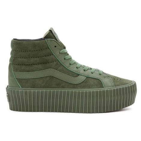 Sneakers boty Vans Premium Standards Sk8-Hi Reissue 38 Platform zelená barva, VN000CNFARM1
