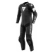 Dainese Tosa Leather 1Pc Suit Perf. Black/Black/White Jednodílná moto kombinéza