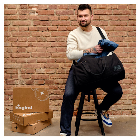 Bagind Pozney Misty - unisex cestovní taška látková černá, ruční výroba, český design