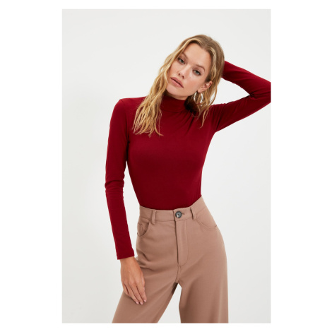 Dámský top Trendyol TWOAW21BD0008/burgundy