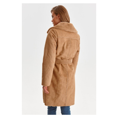 Béžový kabát SPZ0628 Top Secret