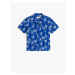 Koton Shirt with One Pocket Detailed Short Sleeve Palm Print Cotton
