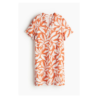 H & M - Tunikové šaty z viskózy - oranžová