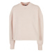 Ladies Heavy Terry Garment Dye Crewneck - pink