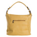 Tmavě žlutá dámská kabelka přes rameno z ekologické kůže