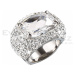 Evolution Group Stříbrný prsten s velkým krystalem bílý 735800.1 crystal