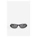 H & M - Oválné sluneční brýle - černá