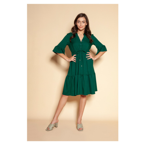 Šaty s 3/4 rukávy model 16679293 Green - Lanti