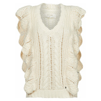 Cream ANNOLINA KNIT SLOPOVER Bílá