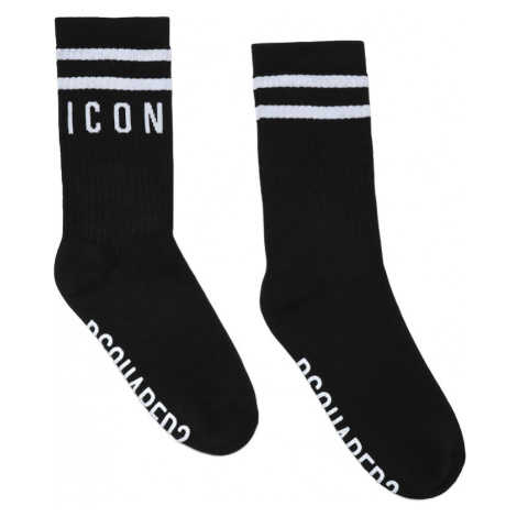 Ponožky dsquared2 icon socks černá Dsquared²